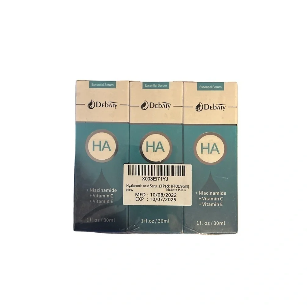 DEBAIY Essential Serum 3-Pack Hyaluronic Acid Niacinamide Vitamin C & E 30ml